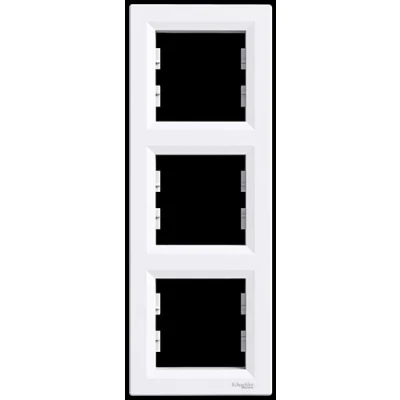 Abbildung von asfora Rahmen, Set von 3 Rahmen senkrecht, Schneider Electric, Colour, weiß, New