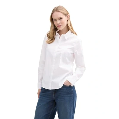 Abbildung von TOM Tailor Blouse Classic Shirt Hemdbluse, Damen, Größe: 36, White