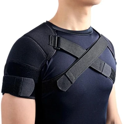 Abbildung von Kuangmi Schulterstütze Schulterwärmer Schulterbandage für Gelenkschmerzen Sportverletzungen, XL