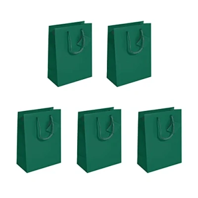Abbildung von SIGEL GT501/5 mittelgroße Papier Geschenktüten opalgrün matt 23 x 17 cm 5er Set