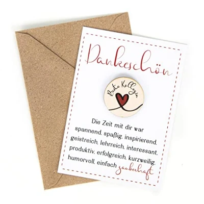Abbildung von Logbuch Verlag Abschiedsgeschenk Beste Kollegin kleines Geschenk für Kollegen Jobwechsel Rente Abschiedskarte DIN A6