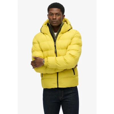 Abbildung von Superdry für Herren. M5011905A Sportsteppjacke mit Kapuze gelb (XXL), Lässig, Polyester