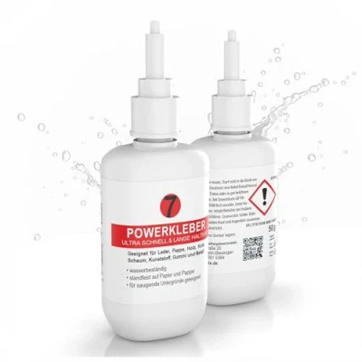 Abbildung von DIP Tools Powerkleber 50g I schnelltrocknend und lange haltbar, Hochleistungskleber Kleber extra stark, für Leder, Pappe Holz Kork Schaum Kunststoff Gummi Metall, Kunststoffkleber Metallkleber