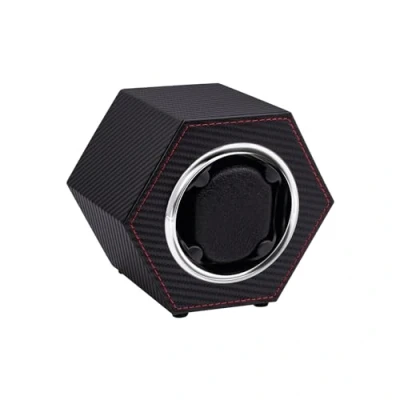 Abbildung von Mcbazel Uhrenbeweger 1 Slot Automatischer Box PU Leder Einzelner Hexagon Carbonfaser