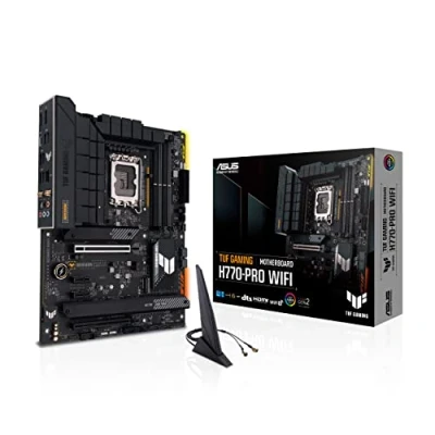 Abbildung von ASUS TUF GAMING H770 PRO WiFi Mainboard Sockel Intel LGA 1700 (Intel H770, ATX, PCIe 5.0, DDR5 Speicher, 4x 4.0 M.2, 6, Aura Sync)