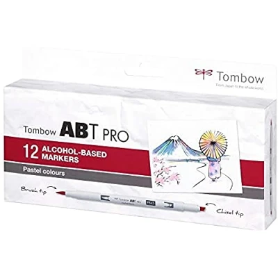 Abbildung von Tombow ABTP 12P 2 Alkoholbasierter Marker ABT PRO zwei Spitzen Pastel Colors