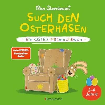 Abbildung von Such den Osterhasen. Ein Oster Mitmachbuch. Zum Schütteln, Schaukeln, Pusten, Klopfen und sehen, was dann passiert. Von 2 bis 4 Jahren