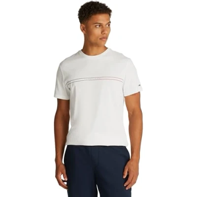 Abbildung von Tommy Jeans Entry Graphic TEE Tshirt print, Herren, Größe: 44, Ecru