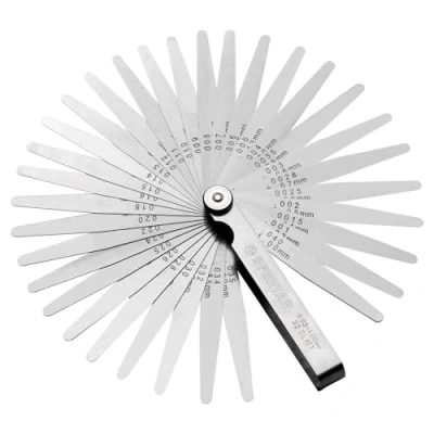 Abbildung von Spurtar 32 Klingen Fühlerlehre 0,03 1,00mm/0,001 0,04&quot; Edelstahl Metrisch/Imperial Werkzeug zur Messung für Gap Breite/Dicke/metrisch Größen