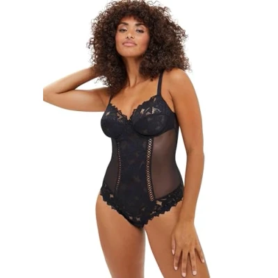 Abbildung von Sans Complexe Damen Body Arum, Einfarbig, Schwarz, 85C (Herstellergröße: 100C)