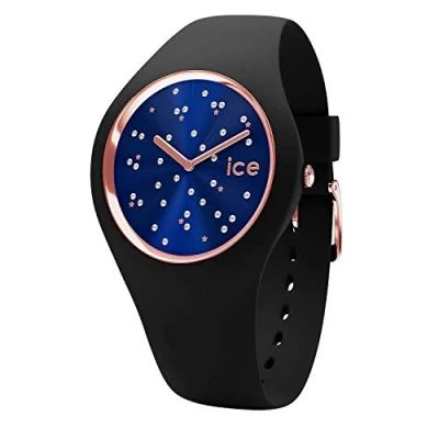 Abbildung von ICE Watch cosmos Star Deep blue Schwarze Damenuhr mit Silikonarmband 016294 (Medium)