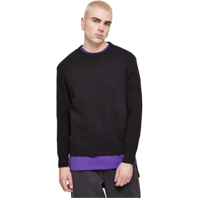 Abbildung von Urban Classics Heavy Strickpullover, Herren, Größe: 5XL, Black
