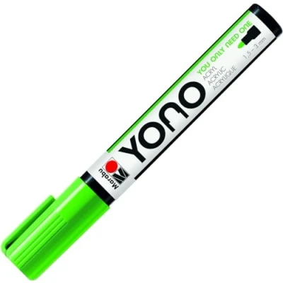 Abbildung von Marabu 12400103061 YONO Marker, Reseda 061, vielseitiger Acrylstift mit japanischer Rundspitze 1,5 3 mm, wasserbasiert, lichtecht und wasserfest, für nahezu alle Untergründe