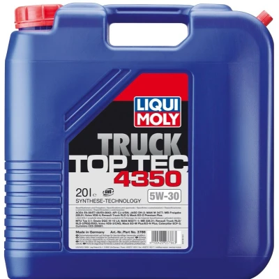 Abbildung von Liqui Moly Top Tec Truck 4350 5W 30 20l Motoröl 3786 MERCEDES BENZ: E Class Saloon, C A Class, TOYOTA: Avensis III Estate