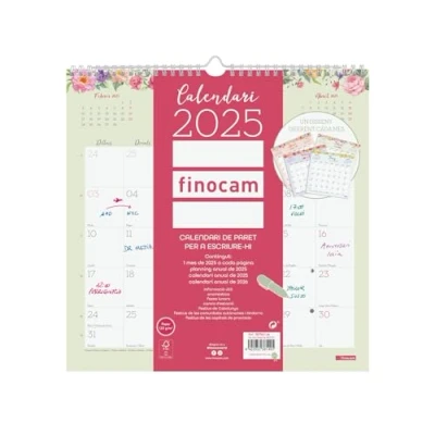 Abbildung von Finocam Wandkalender 2025, Monatsansicht, Januar 2025 Dezember (12 Monate), Katalanisch