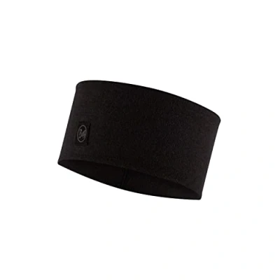 Abbildung von Buff Stirnband Merino Wide Unisex Erwachsene, Solid Black