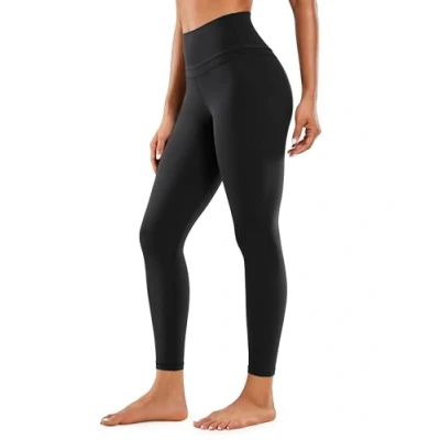 Abbildung von CRZ Yoga Damen Naked Feeling Sport Leggings High Wasit Sporthose Yogahose Blickdicht Lange Leggins 64cm Schwarz 36
