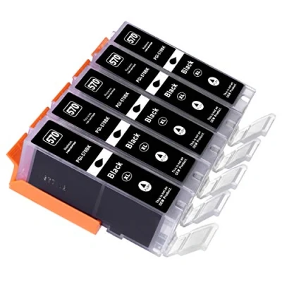 Abbildung von ESMONLINE komp. XL Druckerpatronen für Canon PGI 570 CLI 571Pixma TS 5050 5051 5053 5055 6050 6051 6052 8050 8051 8052 8053 9050 9055 als Ersatz zu (5er Set schwarz)