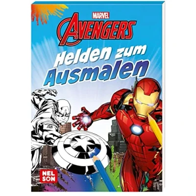 Abbildung von Marvel Avengers: Helden zum Ausmalen: Malblock für Kindergarten Kinder ab 4 Jahren mit kleiner Abenteuergeschichte