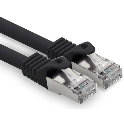 Abbildung von freiwerk 1,5m schwarz 1 Stück CAT.7 Netzwerkkabel Lan Ethernet Patch Kabel s FTP LSZH PIMF 10GB RJ45 Stecker Cat6a