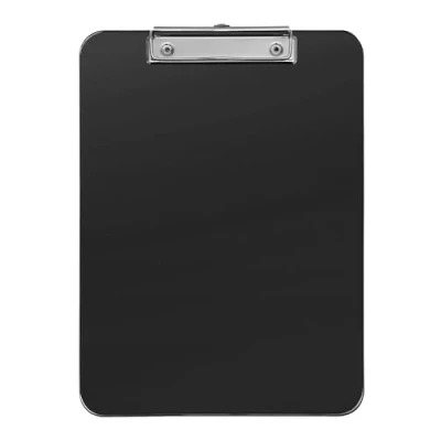 Abbildung von Wedo 57601 Klemmbrett (A4, Kunststoff, mit abgerundeten Ecken, vernickelte Metallklemme und Aufhängeöse) schwarz