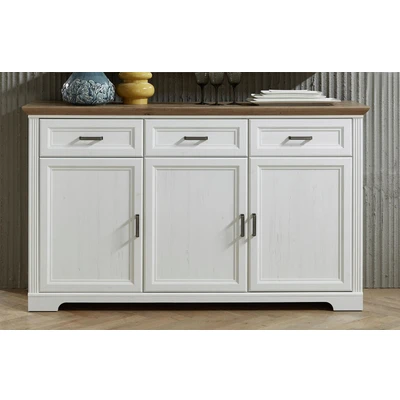 Abbildung von Innostyle Sideboard »Jasmin«, Breite 166 cm, 3 Holztüren, Schubkästen