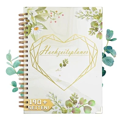 Abbildung von Hochzeitsplaner Buch Hochzeit Planer Deutsch, A4 Wedding Planner Organizer 196 Seiten mit Sitzplan Tischordnung Checkliste Vorbereitungen für