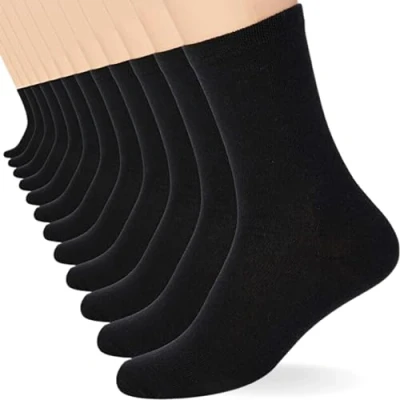 Abbildung von FM London Unisex schulsocken Für Kinder Calf Socks, Schwarz, 30 35 EU