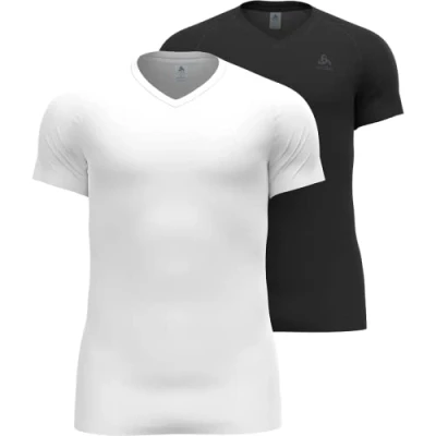 Abbildung von Odlo Herren ACTIVE EVERYDAY ECO 2 er Pack Funktionsunterwäsche Kurzarm Shirt, white black, L