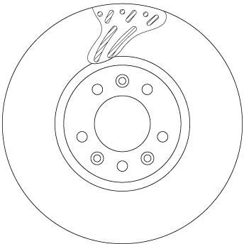 Abbildung von TRW DF6977S Bremsscheibe 303,5 27,9 5 108 Belüftet lackiert CITROËN: Dispatch III Van, Spacetourer, MPV, PEUGEOT: Traveller