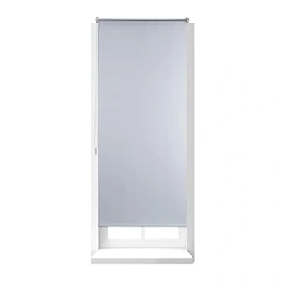 Abbildung von Relaxdays Thermo Verdunklungsrollo, Hitzeschutz, Fenster Seitenzugrollo, Klemmfix ohne bohren, 70x160, Stoff 66 cm, weiß