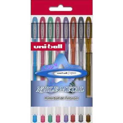 Abbildung von UNI BALL UM1208CNM Pack 8 Roller UM 120 Metal Sortiment