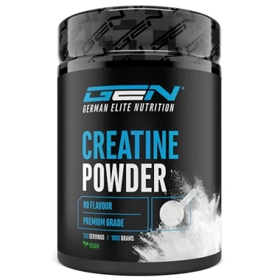 Abbildung von Creatin Pulver 1kg / 1000 g Reines Monohydrat Optimale Löslichkeit Vegan Ohne Zusätze Pure Powder German Elite Nutrition