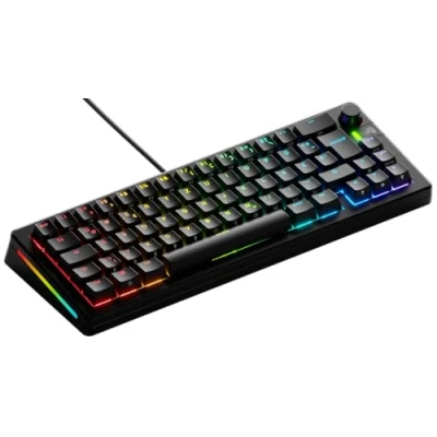 Abbildung von Glorious Gaming GMMK 3: Mechanische Tastatur, Kompakt 65%, modulares Dichtungssystem, Doubleshot PBT Tastenkappen, Aluminium Schalterplatte, Hot Swap (3/5 Pin), Deutsche QWERTZ Schwarz