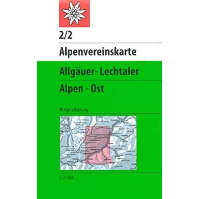 Abbildung von Allgäuer Lechtaler Alpen Ost: Topographische Karte 1:25.000 mit Wegmarkierungen (Alpenvereinskarten)