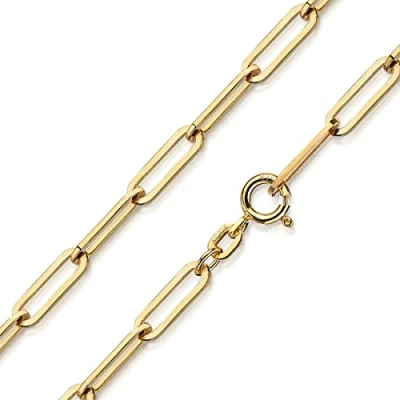 Abbildung von Materia Büroklammer Kette vergoldet Silber 925 Ankerkette K21 45cm