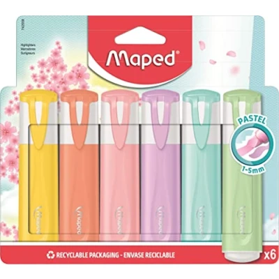 Abbildung von Maped Textmarker, Leuchtmarker FLUO PEPS Pastell x6 Marker in den trendigen Tönen