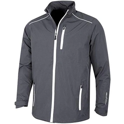 Abbildung von Insel Grün Herren Golf Full Zip wasserdichte Jacke Char/Schwarz L