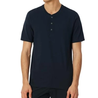 Abbildung von Schiesser MIX Nachtwäsche Shirt, Herren, Größe: 48, Nachtblau