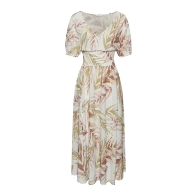 Abbildung von LASCANA Maxikleid, mit Alloverprint und gesmokter Taille, luftiges Sommerkleid
