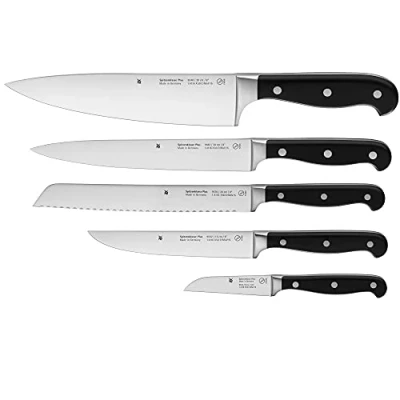 Abbildung von WMF Spitzenklasse Plus Messerset 5teilig, Made in Germany, 5 Messer geschmiedet, Küchenmesser, Performance Cut, Spezialklingenstahl