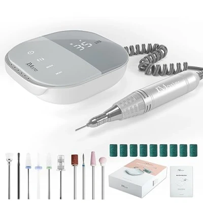 Abbildung von Nagelfräser JCMASTER® TouchPro+, für Gelnägel 35,000 U/min, Stufenlose Regulierung, Nagel Fräsmaschine &amp; Acrylnägel Profi Set Elektrisch, Kunstnägel, Modell: Pro inkl.10 Bits