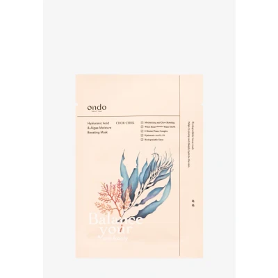 Abbildung von Ondo Beauty 36.5 Feuchtigkeitsmaske mit Hyaluronsäure und Algen, Packung 5 Masken