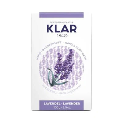 Abbildung von Klar Seifen Lavendelseife 100g, Cosmos zertifiziert, palmölfrei, geeignet für normale Haut, Seife 10982