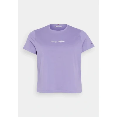 Abbildung von Tommy Hilfiger Curve Kurzarmshirt »CRV CLASSIC SCRIPT REG SS TEE«, in großen Größen