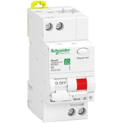 Abbildung von Schneider Electric R9D01606 FI/LS Schalter Resi9 1P+N, 6A, B Char., 30mA, Typ A, 6kA