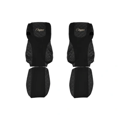 Abbildung von F CORE Elegance Q FX07 BLACK Sitzschonbezug schwarz Textil, Eco Leder