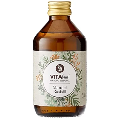 Abbildung von VitaFeel Mandel Basisöl, süß 250 ml vegan, gentechnikfrei, ideal zur Haut und Haarpflege, für Aromatherapie &amp; als Basisöl Massageöle oder Naturkosmetik