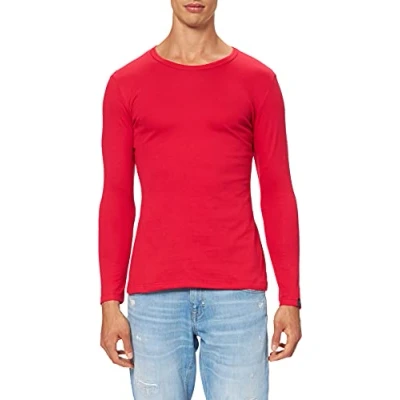 Abbildung von Trigema Herren Langarmshirt 602501, Rot (kirsch), XXXL