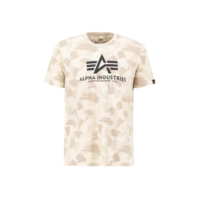 Abbildung von Alpha Industries camo Tshirt print, Herren, Größe: Small, Sand